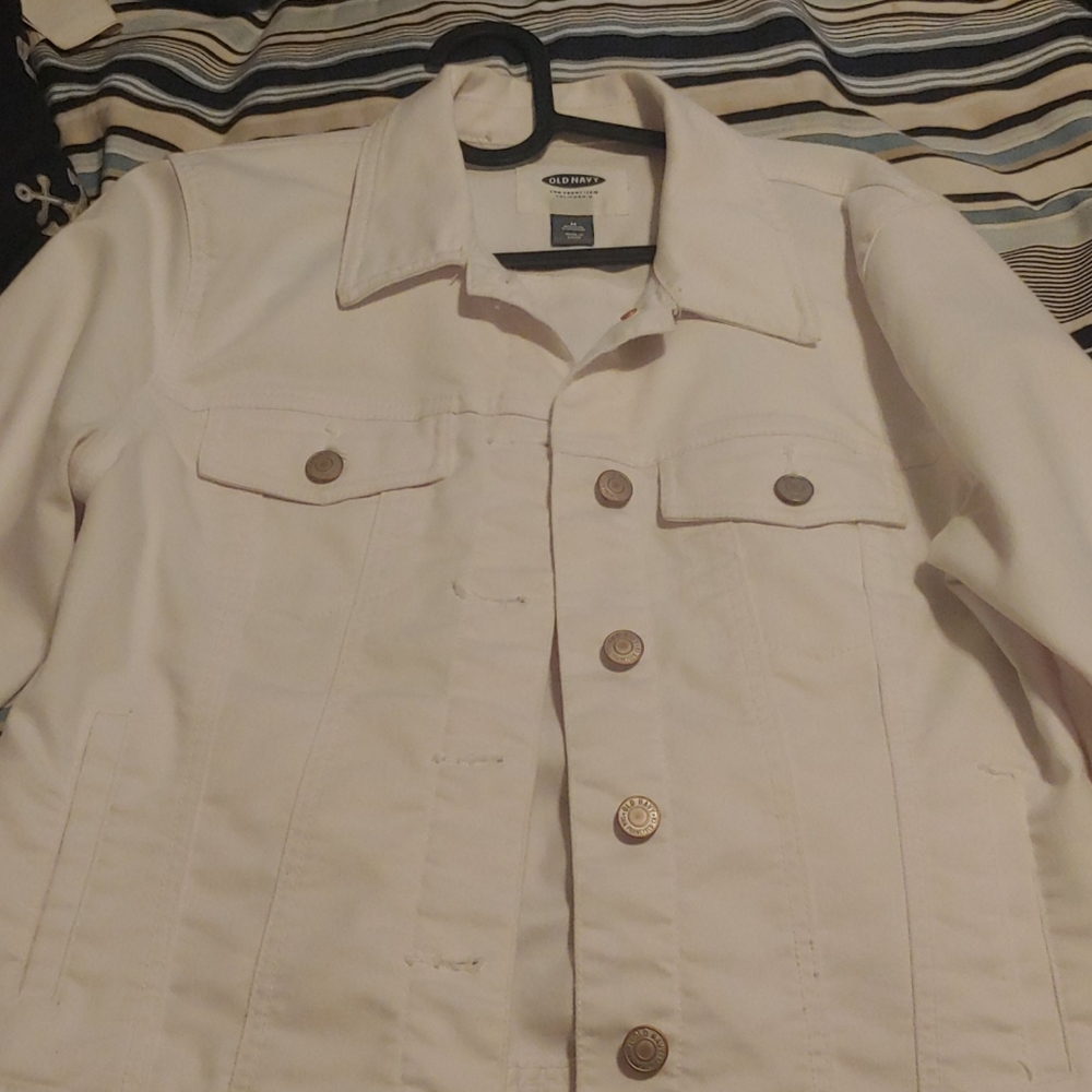 Old Navy white demin jacket